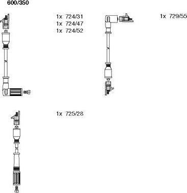 Bremi 600/350 - Set cablaj aprinder aaoparts.ro