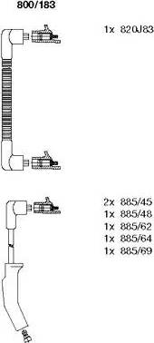 Bremi 800/183 - Set cablaj aprinder aaoparts.ro