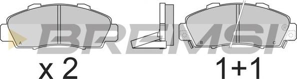 Bremsi BP2543 - Set placute frana,frana disc aaoparts.ro