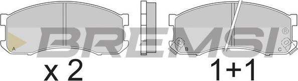 Bremsi BP2504 - Set placute frana,frana disc aaoparts.ro