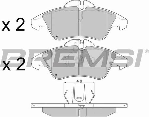 Bremsi BP2687TR - Set placute frana,frana disc aaoparts.ro