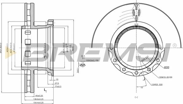 Bremsi CD5318V - Disc frana aaoparts.ro