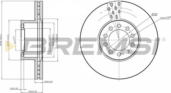 Bremsi CD5330V - Disc frana aaoparts.ro