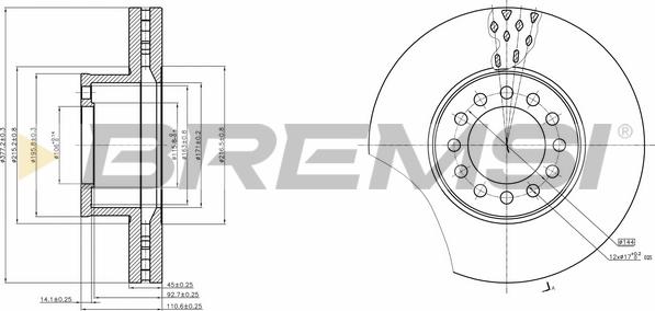 Bremsi CD5331V - Disc frana aaoparts.ro