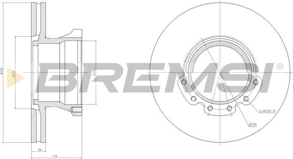 Bremsi CD5226V - Disc frana aaoparts.ro