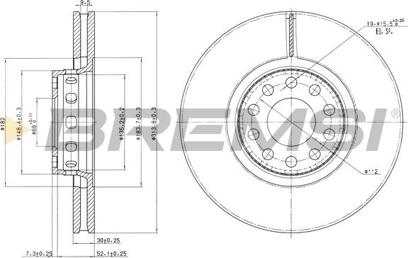 Bremsi CD6954V - Disc frana aaoparts.ro