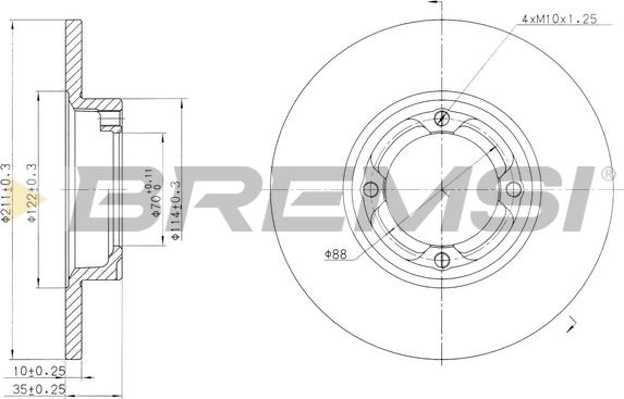 Bremsi CD6418S - Disc frana aaoparts.ro
