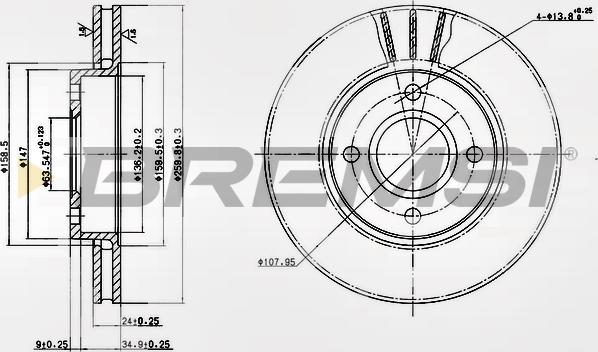 Bremsi CD6423V - Disc frana aaoparts.ro