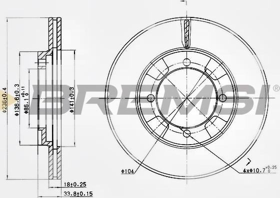 Bremsi CD6692V - Disc frana aaoparts.ro