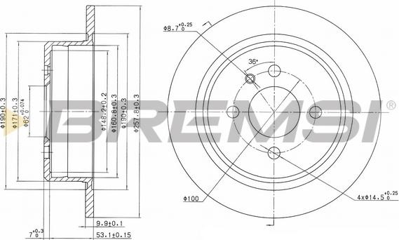 Bremsi CD6093S - Disc frana aaoparts.ro