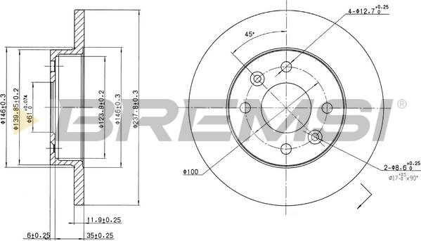 Bremsi CD6055S - Disc frana aaoparts.ro