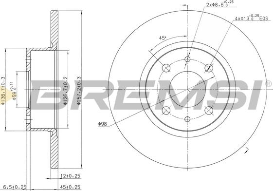 Bremsi CD6068S - Disc frana aaoparts.ro