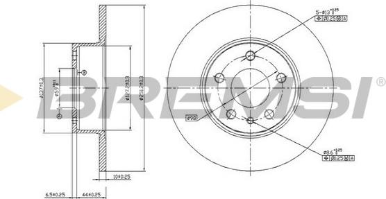 Bremsi CD6067S - Disc frana aaoparts.ro