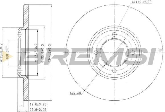 Bremsi CD6023S - Disc frana aaoparts.ro