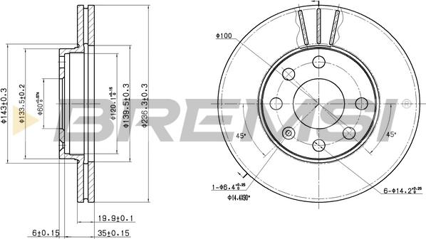 Bremsi CD6151V - Disc frana aaoparts.ro