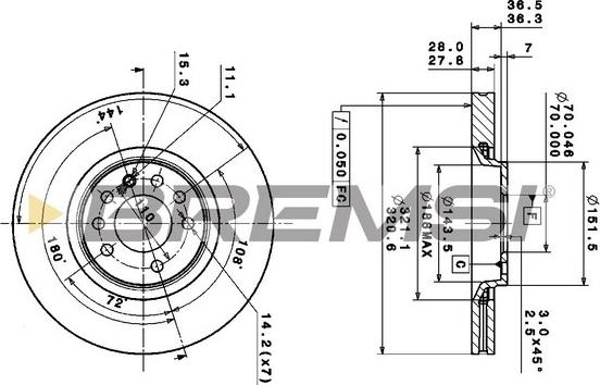 Bremsi CD6104S - Disc frana aaoparts.ro