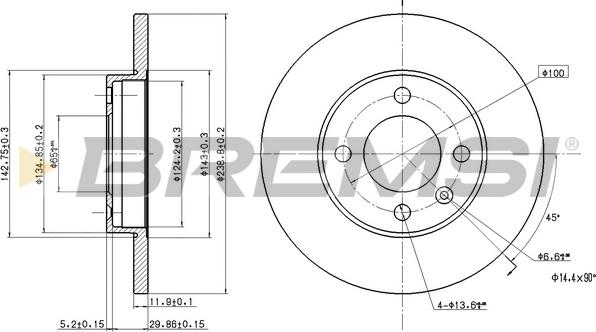 Bremsi CD6103S - Disc frana aaoparts.ro