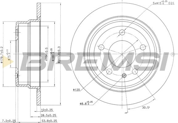 Bremsi CD6120S - Disc frana aaoparts.ro