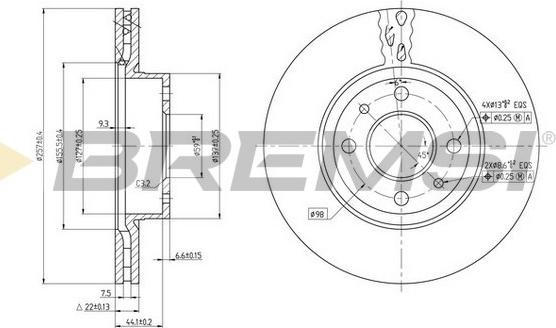 Bremsi CD6178V - Disc frana aaoparts.ro