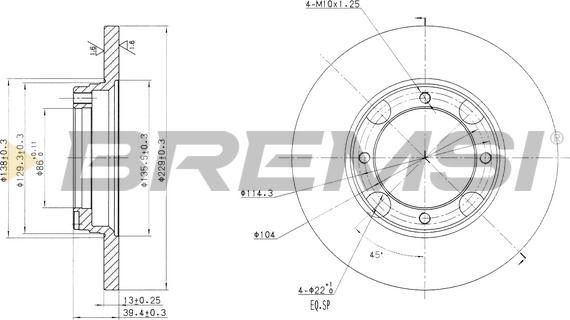 Bremsi CD6358S - Disc frana aaoparts.ro