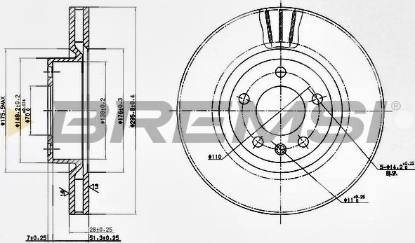 Bremsi CD6330V - Disc frana aaoparts.ro