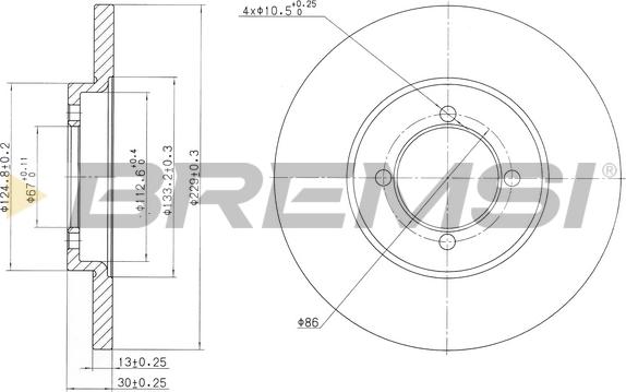 Bremsi CD6379S - Disc frana aaoparts.ro