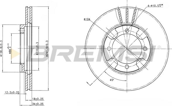 Bremsi CD6293V - Disc frana aaoparts.ro