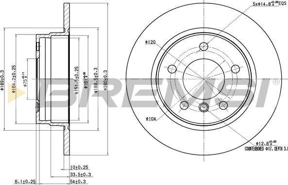 Bremsi CD6249S - Disc frana aaoparts.ro