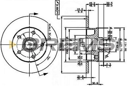 Bremsi CD6266S - Disc frana aaoparts.ro
