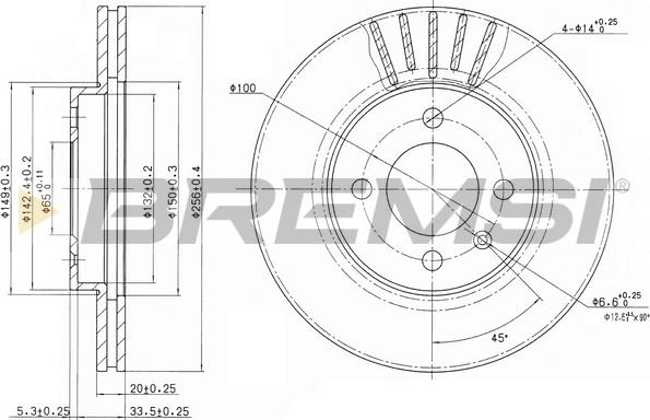 Bremsi CD6207V - Disc frana aaoparts.ro