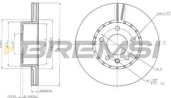 Bremsi CD6217V - Disc frana aaoparts.ro
