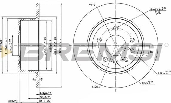 Bremsi CD6239S - Disc frana aaoparts.ro