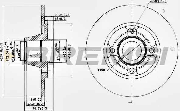 Bremsi CD6752S - Disc frana aaoparts.ro