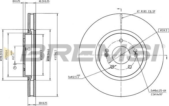 Bremsi CD8979V - Disc frana aaoparts.ro