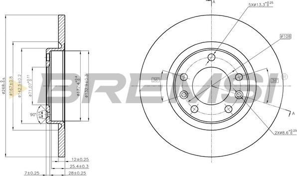 Bremsi CD8569S - Disc frana aaoparts.ro