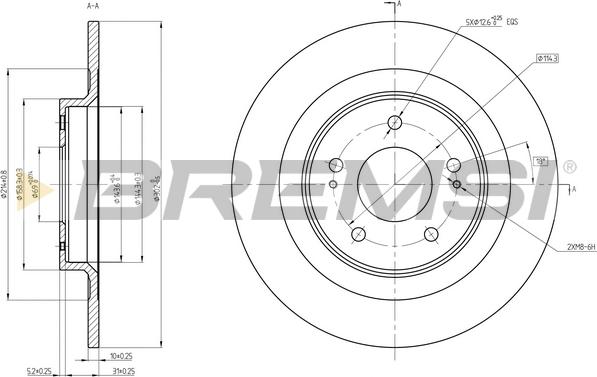 Bremsi CD8652S - Disc frana aaoparts.ro