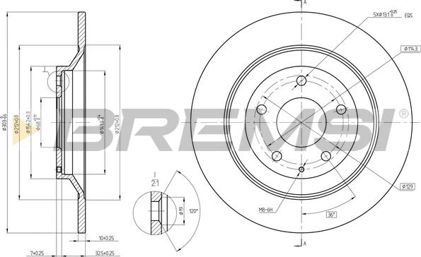 Bremsi CD8609S - Disc frana aaoparts.ro