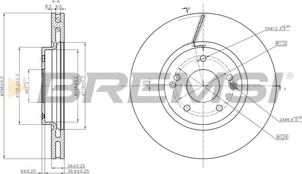 Bremsi CD8091V - Disc frana aaoparts.ro