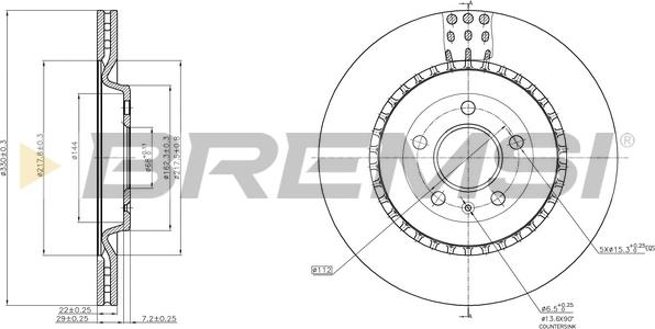 Bremsi CD8383V - Disc frana aaoparts.ro
