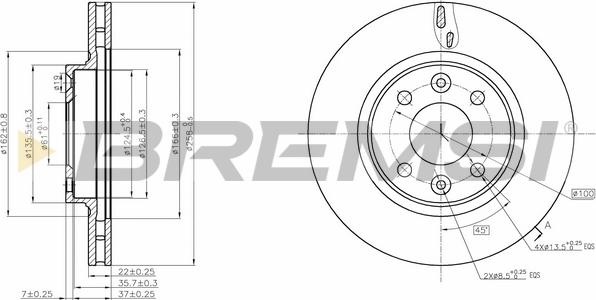 Bremsi CD8327V - Disc frana aaoparts.ro