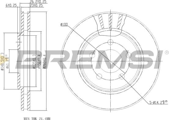 Bremsi CD7407V - Disc frana aaoparts.ro