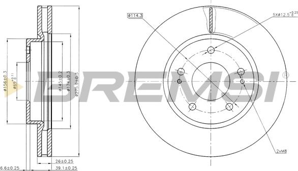 Bremsi CD7599V - Disc frana aaoparts.ro