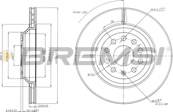 Bremsi CD7503V - Disc frana aaoparts.ro