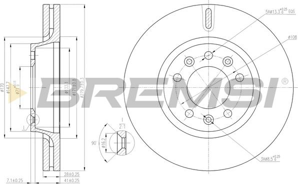 Bremsi CD7601V - Disc frana aaoparts.ro