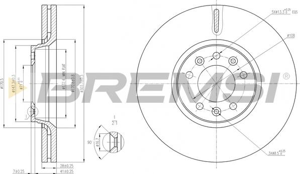 Bremsi CD7615V - Disc frana aaoparts.ro