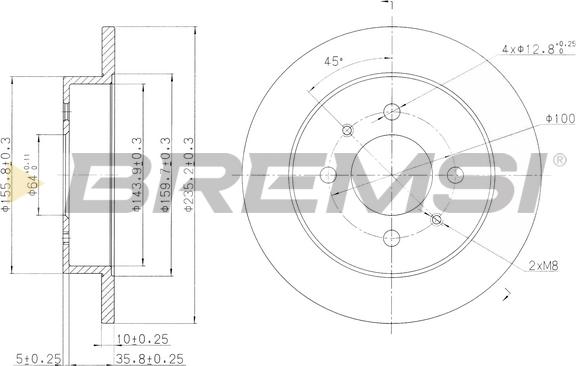Bremsi CD7613S - Disc frana aaoparts.ro