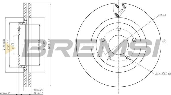 Bremsi CD7624V - Disc frana aaoparts.ro