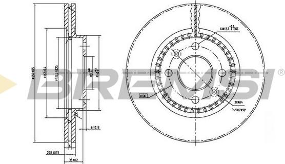 Bremsi CD7096V - Disc frana aaoparts.ro