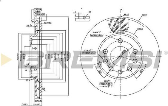 Bremsi CD7042V - Disc frana aaoparts.ro