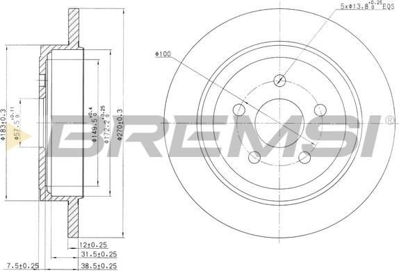 Bremsi CD7026S - Disc frana aaoparts.ro